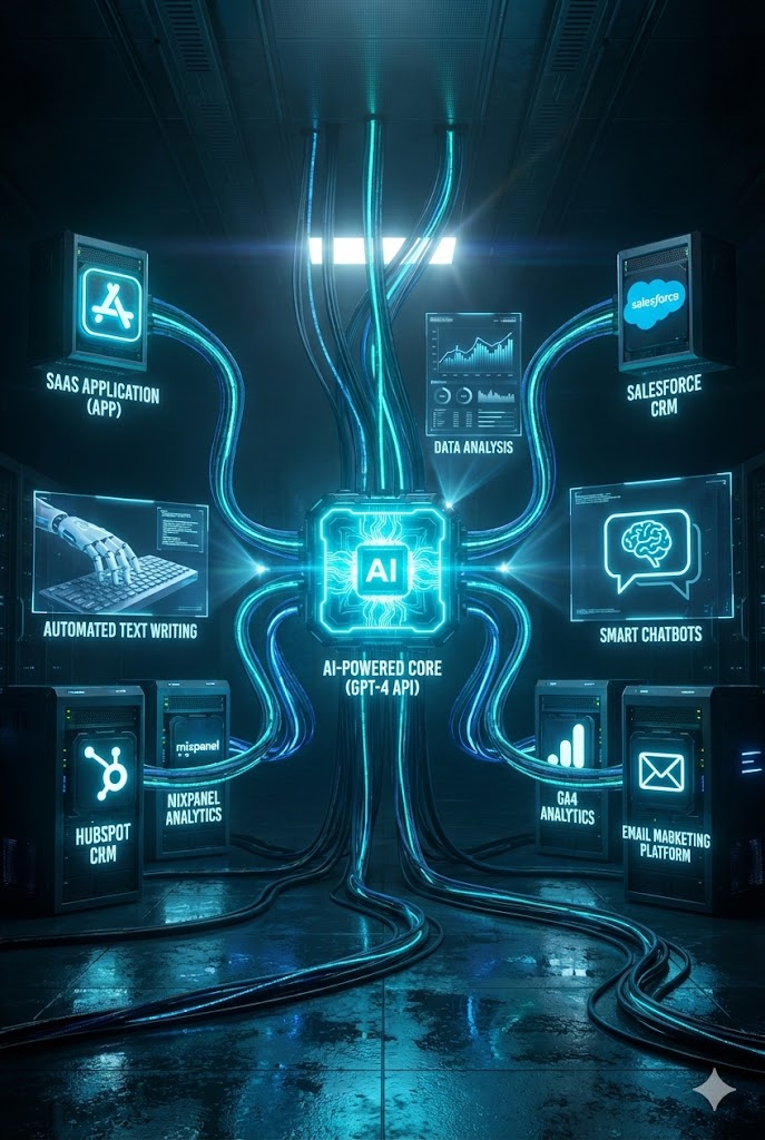 AI API Integration and Data Flow Diagram
