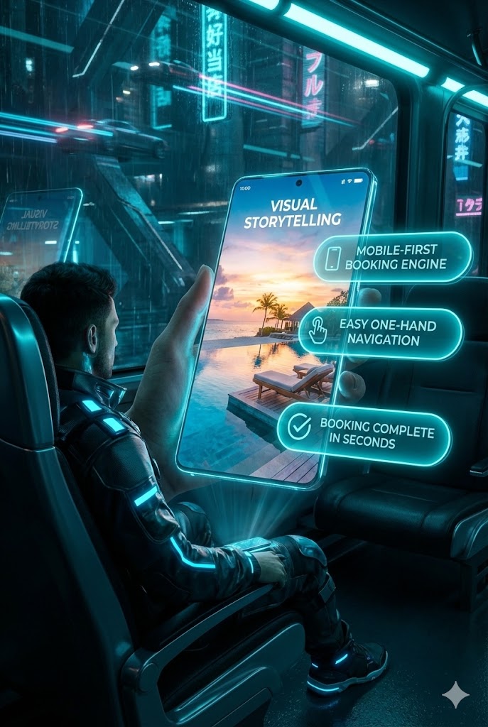 Mobile Traveler Booking Hotel Room