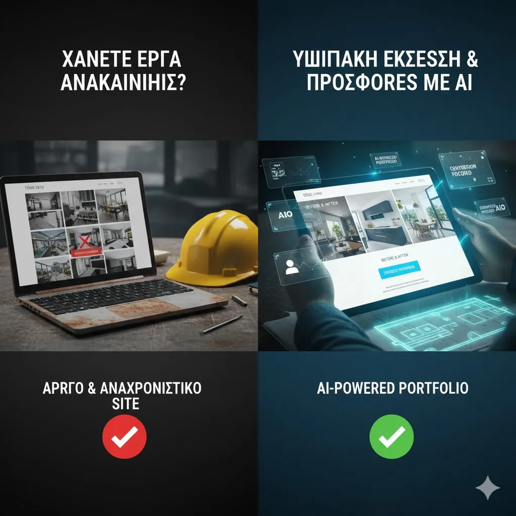 Χάνετε Έργα Ανακαίνισης; Πώς να Μετατρέψετε το Site σας σε Ψηφιακή Έκθεση που Φέρνει Προσφορές.