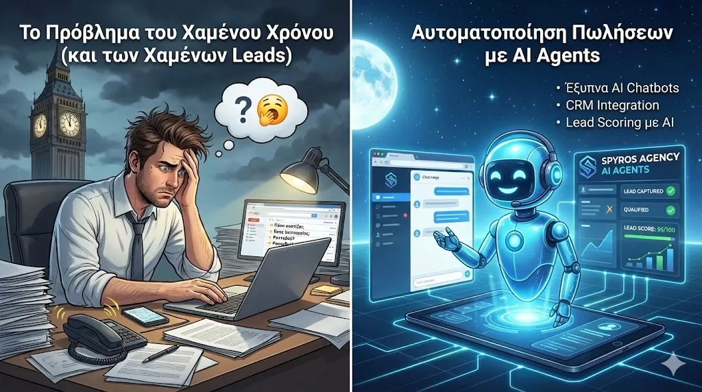 Ο Ιστότοπός σας Κοιμάται τα Βράδια; Πώς να τον Μετατρέψετε σε έναν 24/7 Αυτοματοποιημένο Πωλητή (AI Lead Gen).