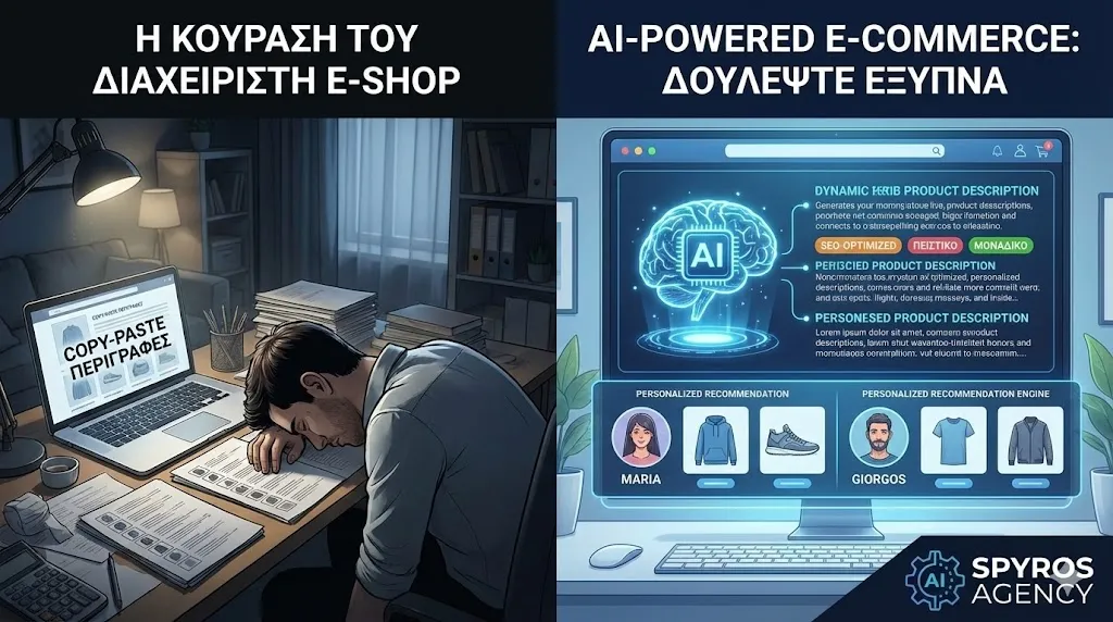 Το E-shop σας στον "Αυτόματο Πιλότο": Πώς το AI Γράφει Περιγραφές που Πουλάνε και Προσωποποιεί την Εμπειρία.