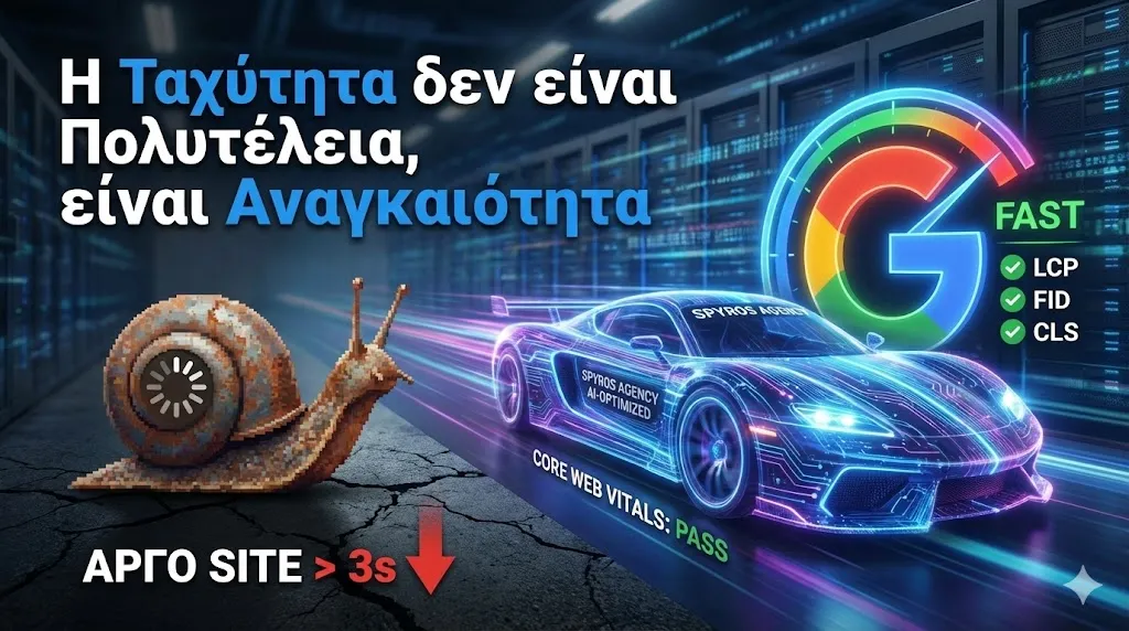Ο Κανόνας των 3 Δευτερολέπτων: Γιατί η Google Μισεί το Αργό Site σας (Και Τι Είναι τα Core Web Vitals).