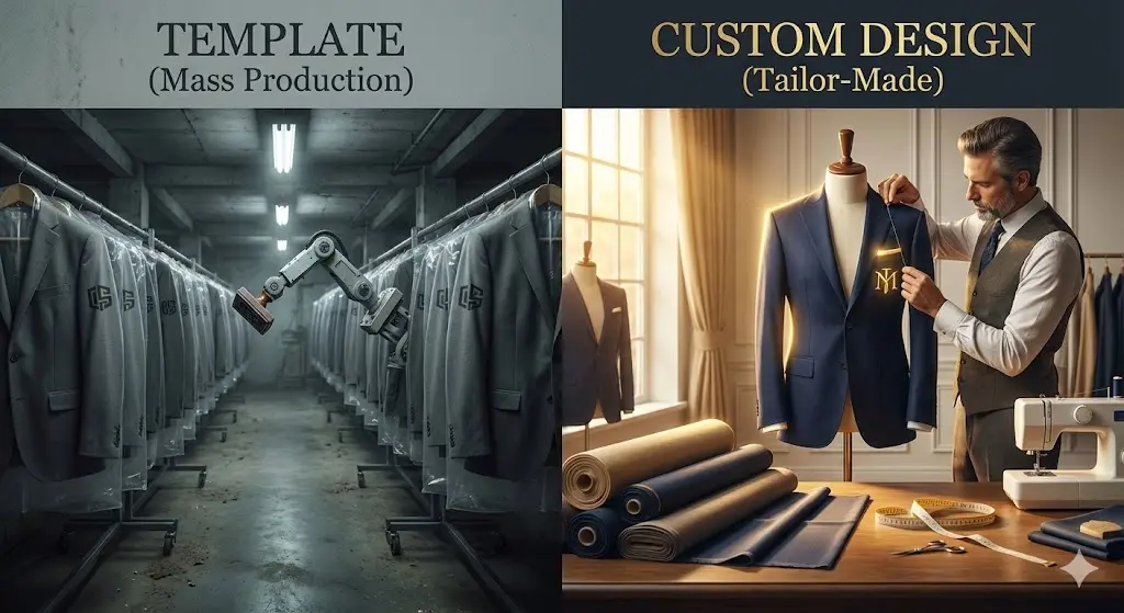 Custom Web Design vs. Έτοιμα Templates: Πότε η "Φθηνή" Λύση Καταλήγει να Κοστίζει Ακριβά.