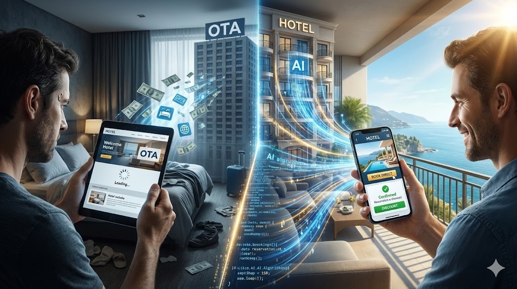 Γιατί το Ξενοδοχείο σας Χάνει Απευθείας Κρατήσεις (Και πώς το AI Web Design το Διορθώνει)