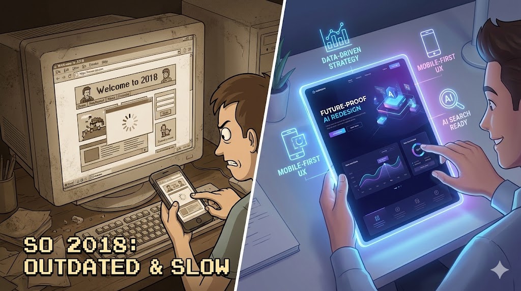 Μήπως η Ιστοσελίδα σας Δείχνει "Tόσο 2018"; 3 Σημάδια ότι Χρειάζεστε Επειγόντως AI Redesign.