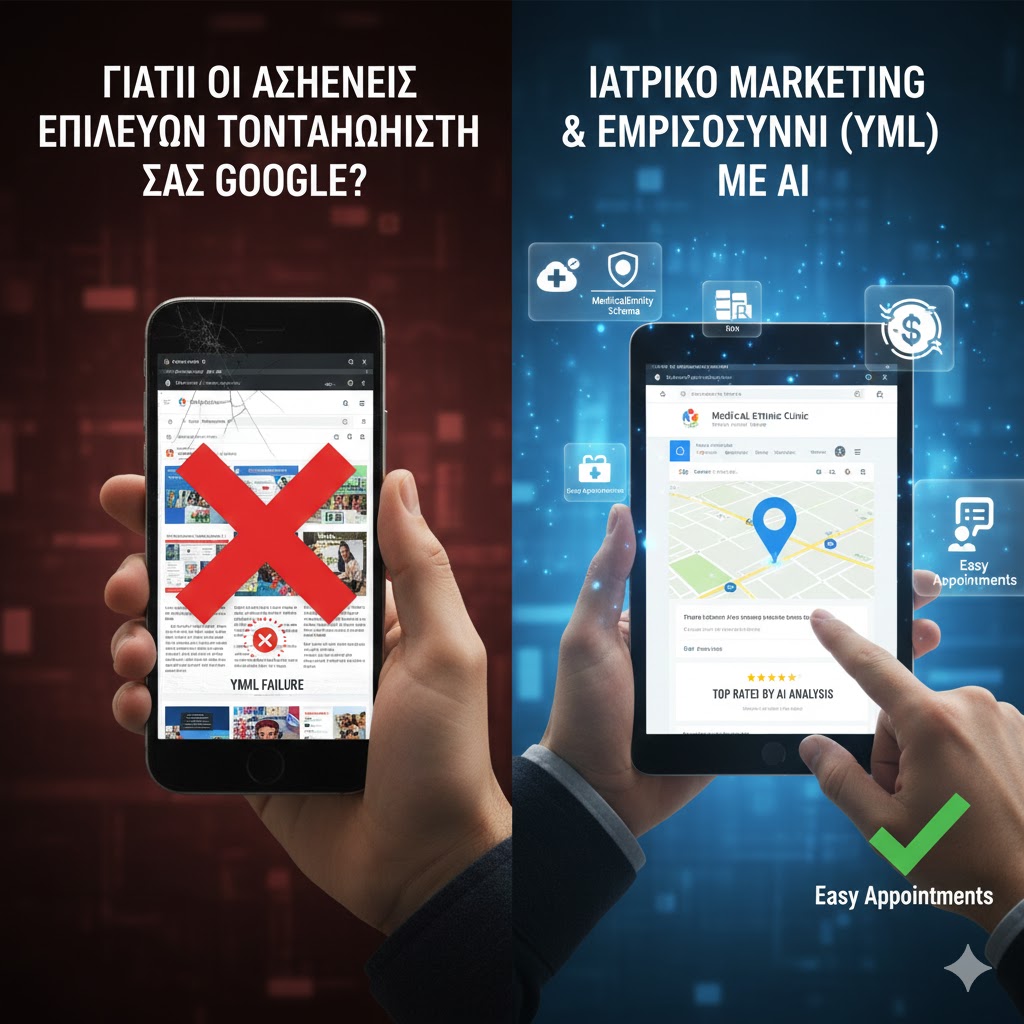 Γιατί οι Ασθενείς Επιλέγουν τον Ανταγωνιστή σας στο Google; Ιατρικό Marketing & Εμπιστοσύνη (YMYL) με AI.