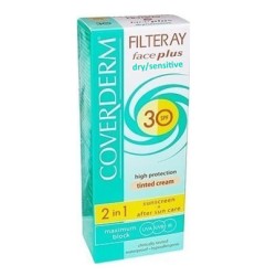 Coverderm Filteray Face Plus 2 in 1 Sunscreen & After Sun Care Dry/Sensitive Skin SPF30 50ml