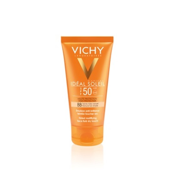 Vichy Ideal Soleil Αντηλιακή Κρέμα Προσώπου Για Ματ Αποτέλεσμα Με Χρώμα Spf 50 50Ml