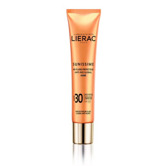 Lierac Sunissime BB Fluide Protecteur Anti-age Global SPF30 Golden (Dore) Face & Decolette Sun Cream Teint 40ML