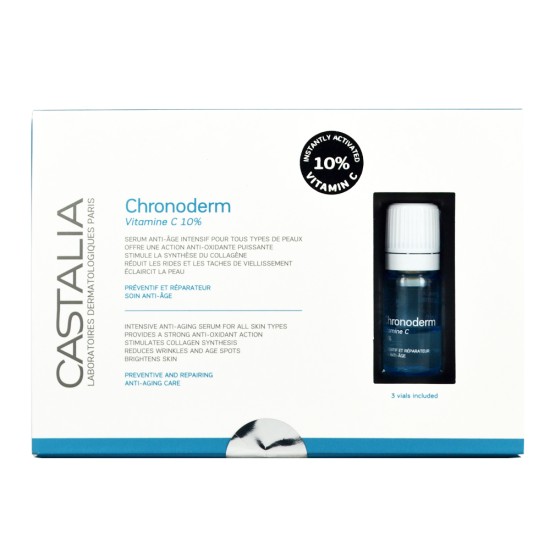 Castalia Chronoderm Vitamin C 10% Αντιγηραντικός Ορός 3 Φιαλίδια X 5ml