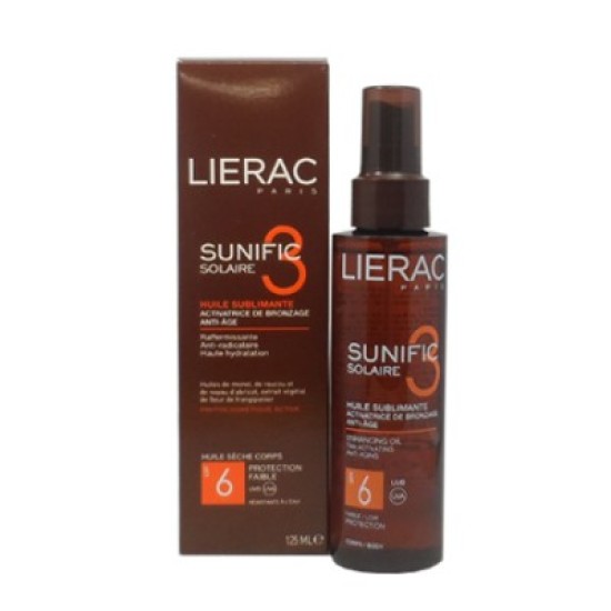 LIERAC SUNIFIC 3 SPRAY HUILE SUBLIMANTE SPF6 125ML