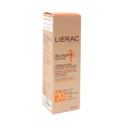 Lierac Sunific 1 Creme Velours Visage SPF30, Ενεργοποίηση του μαυρίσματος που δρα κατά των ρυτίδων & κατά των κηλίδων, 50ml