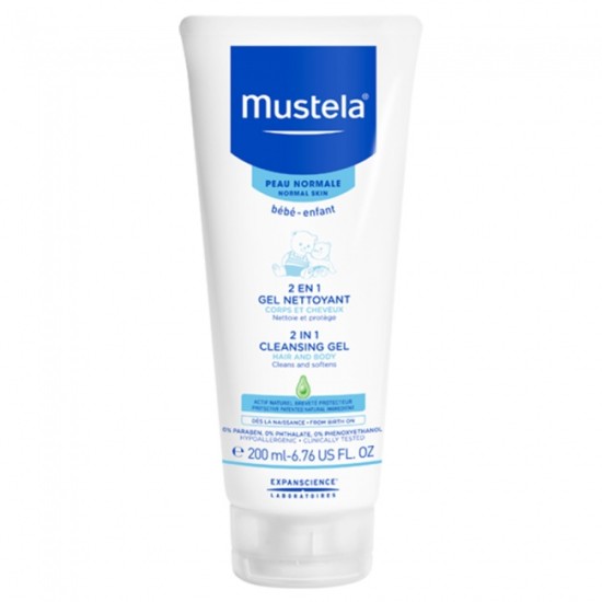 Mustela 2 in 1 Cleansing Gel Hair & Body 200ml