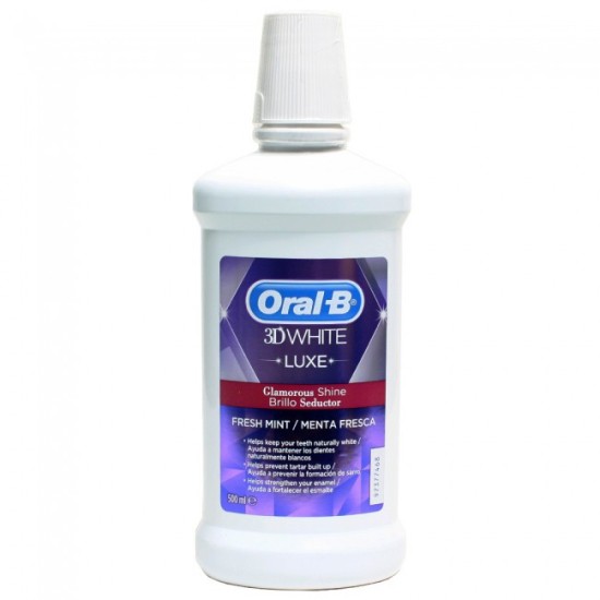 Oral B 3D White Glamour Shine Στοματικό Διάλυμα 500ml