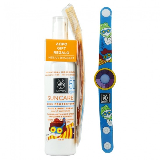 Apivita Suncare Kids Protection Face Body Spray SPF50 150ml & ΔΩΡΟ Φωτοευαίσθητο Παιδικό Βραχιόλι