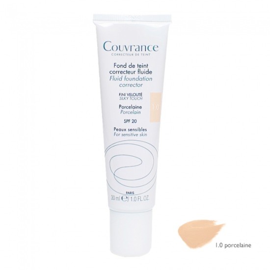 Avene Couvrance Fond de Teint Correcteur Fluide SPF20 1.0 Porcelaine 30ml