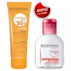 Bioderma Photoderm Max Creme SPF50+ 40ml & ΔΩΡΟ Sensibio H2O 100ml Promo Pack -30%