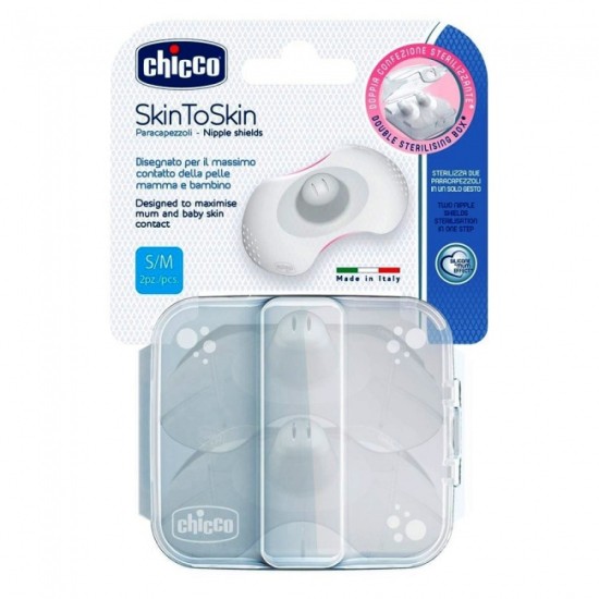 Chicco Skin To Skin Δίσκοι Στήθους Σιλικόνης S/M 2τμχ