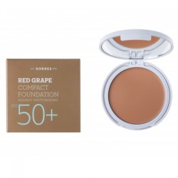 Korres Compact Foundation Κόκκινο Σταφύλι Spf50 Light 8gr