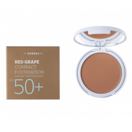 Korres Compact Foundation Κόκκινο Σταφύλι Spf50 Medium 8gr