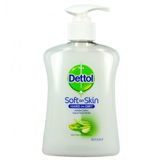 Dettol Soft on Skin Hard on Dirt Antibacterial Hand Wash με Aloe Vera & Πρωτείνες Γάλακτος 250ml