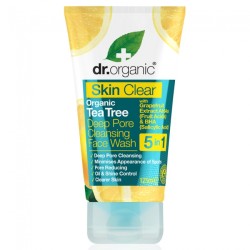 Dr.Organic Skin Clear 5 in 1 Deep Pore Cleansing Face Wash 125ml