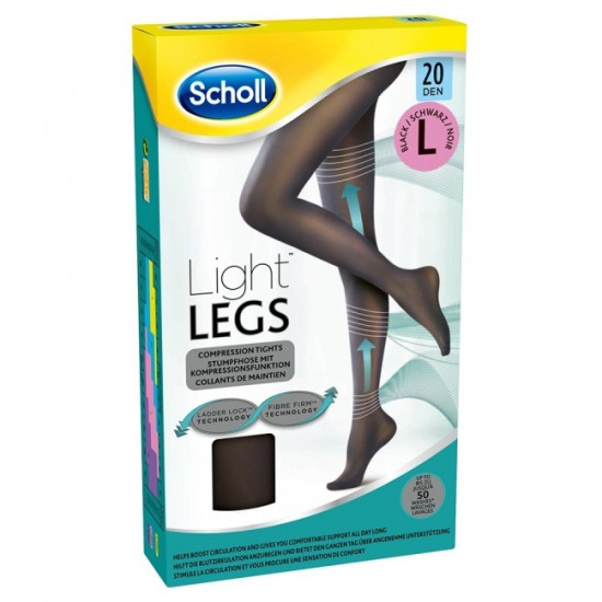 Scholl Light Legs 20 Den Size Large Black