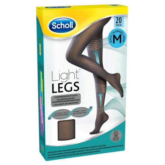 Scholl Light Legs 20 Den Size Medium Black