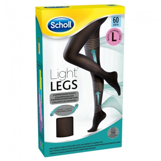 Scholl Light Legs 60 Den Size Large Black