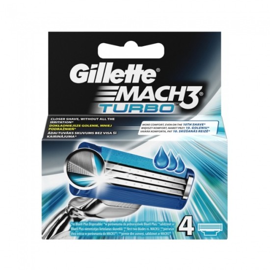 Gillette Mach 3 Turbo Ανταλλακτικά  4 τεμ