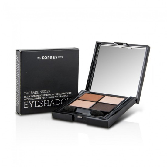 Korres Black Volcanic Minerals Eyeshadow Quad The Bare Nudes 5g