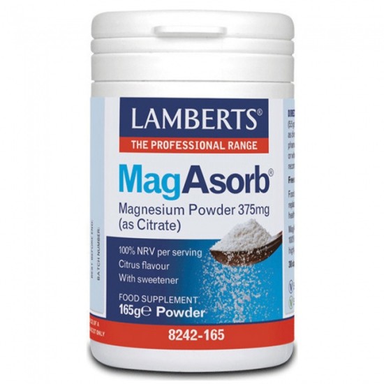 Lamberts MagAsorb Magnesium Powder 375mg 165gr