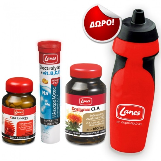 Lanes Xtra Power Gym Set με ΔΩΡΟ Παγούρι Lanes