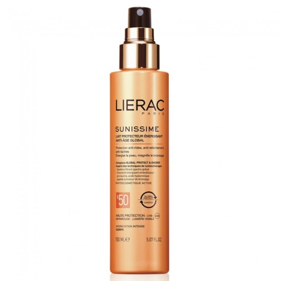 Lierac Sunissime Lait Protecteur Energisant Anti Age Global SPF50 150ml