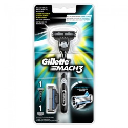 Gillette Mach 3 μηχανή με ξυραφάκι και 1 ανταλλακτικό.