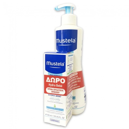 Mustela Promo Pack Gentle Cleansing Gel 500ml & ΔΩΡΟ Hydra Bebe Facial Cream 40ml