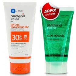 Panthenol Extra Face & Body Milk SPF30 150ml & ΔΩΡΟ Aloe Vera Gel 150ml