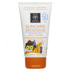 Apivita Suncare Kids Protection Face & Body Milk Spf 50 Apricot & Calendula 150ml