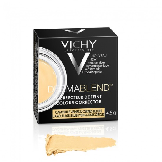 Vichy Dermablend Colour Corrector Camouflages Bluish Veins & Dark Circles Yellow 4,5g