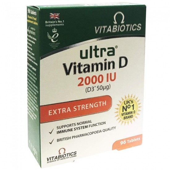 Vitabiotics Ultra Vitamin D 2000 IU D3 50mg 96tabs