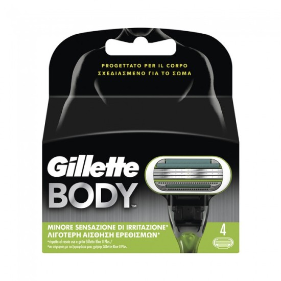 Gillette Ανταλλακτικές Κεφαλές Body Grooming 4τμχ