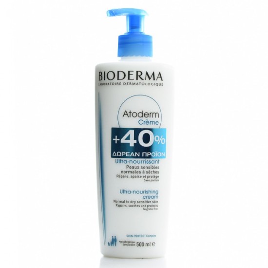 Bioderma Atoderm Cream Ultra-Nourishing 500ml με ΔΩΡΟ 40% Επιπλέον Προϊόν