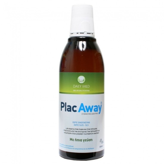 PlacAway Daily Care Mild Ήπιο Στοματικό Διάλυμα 500ml