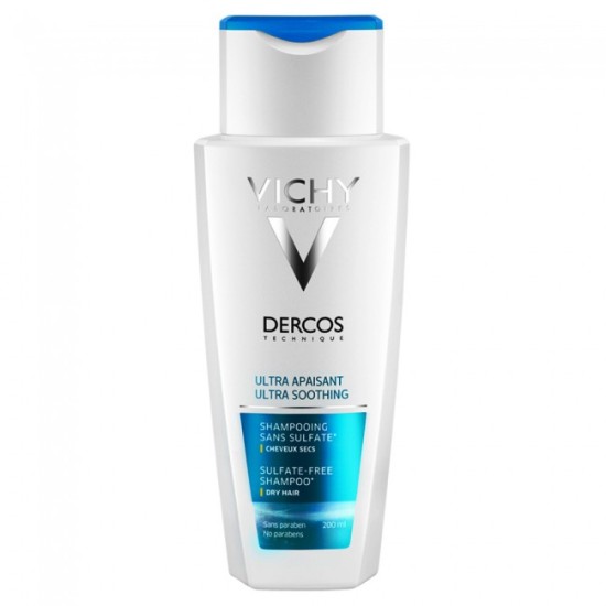 Vichy Dercos Ultra Soothing Shampoo Ξηρά Μαλλιά 200ml