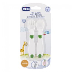 Chicco First Cutlery Σετ Κουτάλι Πιρούνι 12m+