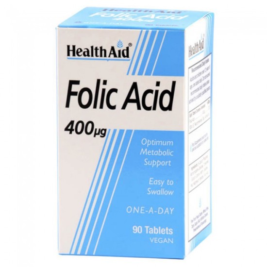 Health Aid Folic Acid 400μg Tablets 90