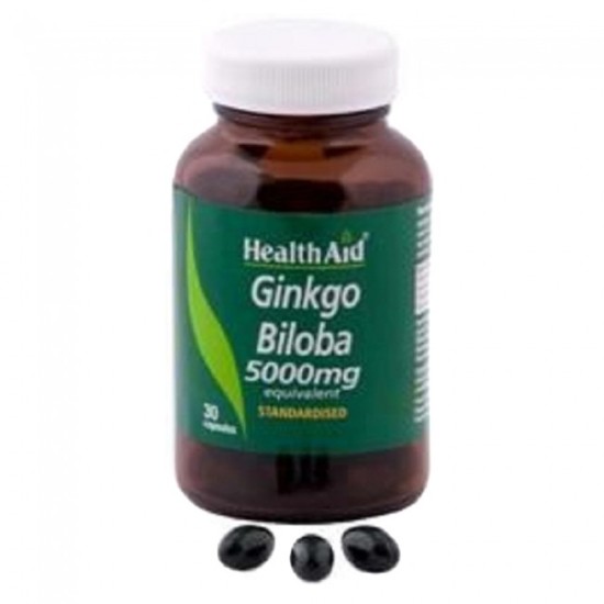 Health Aid Ginkgo Biloba GB 5000 Root Extract Capsules 30