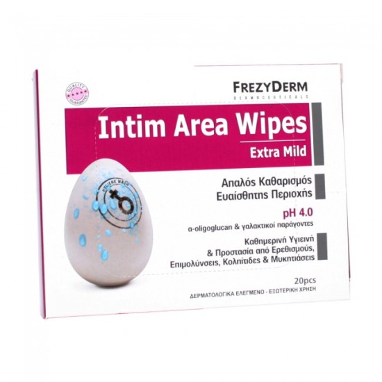 Frezyderm Intim Area Wipes 20 Μαντηλάκια