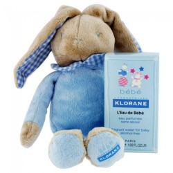 Klorane L'Eau De Bebe Coffret Lapin Garcon 50ml & ΔΩΡΟ Λούτρινο Κουνελάκι