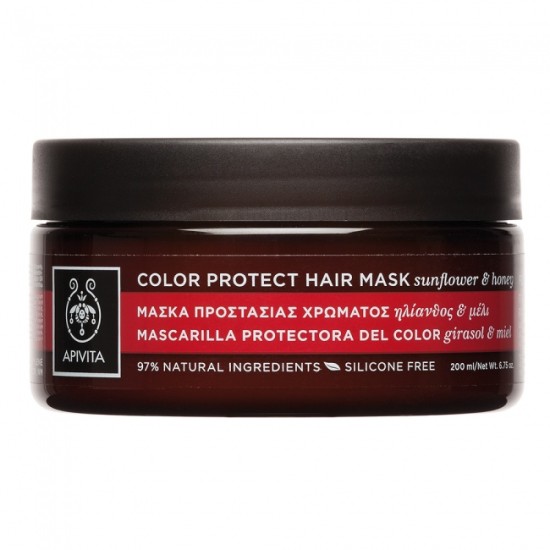 Apivita Color Protect Hair Mask Με Ηλίανθο Και Μέλι 200ml